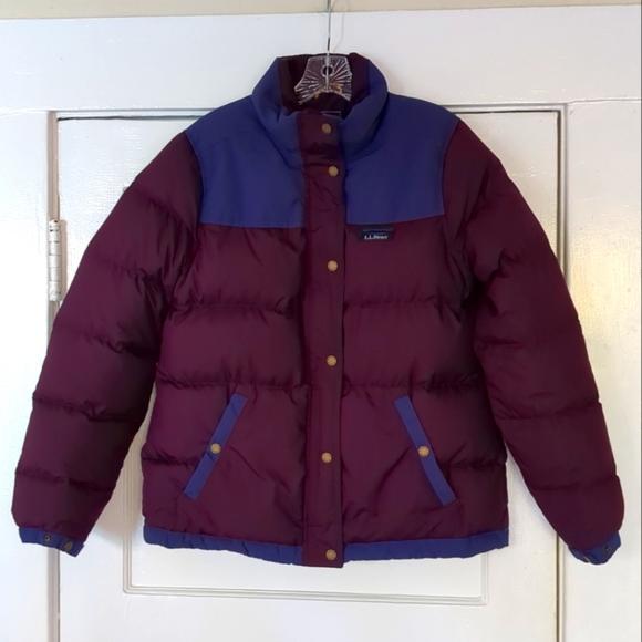 L.L. Bean Jackets & Blazers - L. L. Bean Mountain Classic Down Puffer Jacket Burgundy Medium Reg Downtek 650